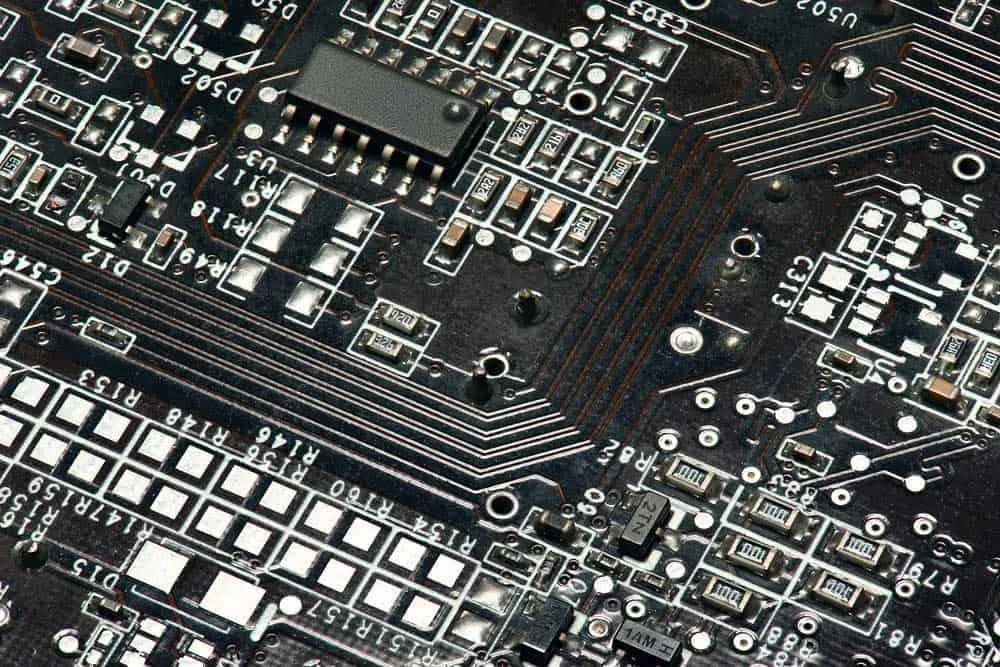 Black PCB solder mask with high contrast silkscreen for visibility.