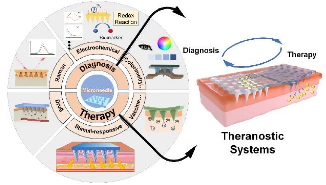Microneedle sensing and drug delivery applications