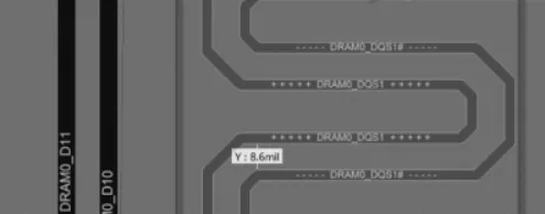 PCB layout showing trace spacing violations during DRC