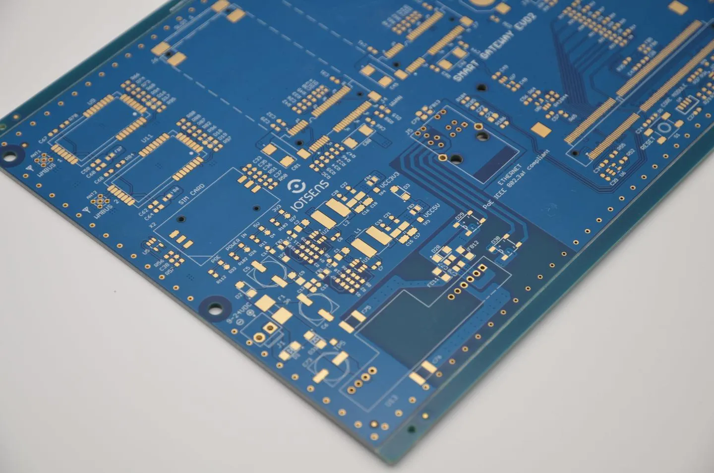 Example of a PCB with clear silkscreen markings for assembly guidance.