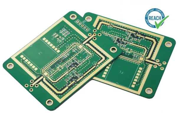 PCB with materials subject to REACH compliance regulations.