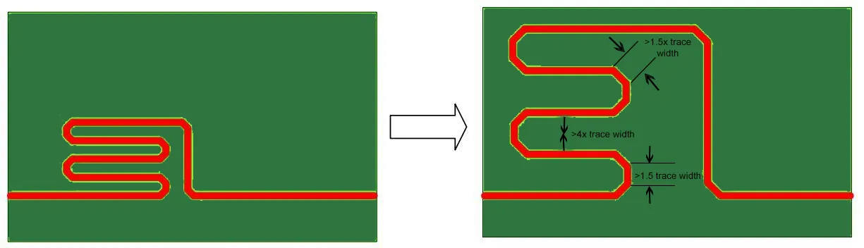 High-Speed PCB Trace Layout Example