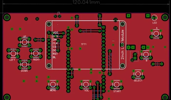 "Custom PCB design steps for a DIY game console"