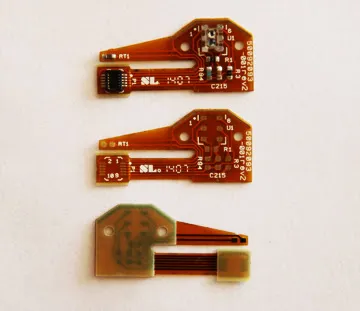 Component placement on rigid sections of a rigid-flex PCB.