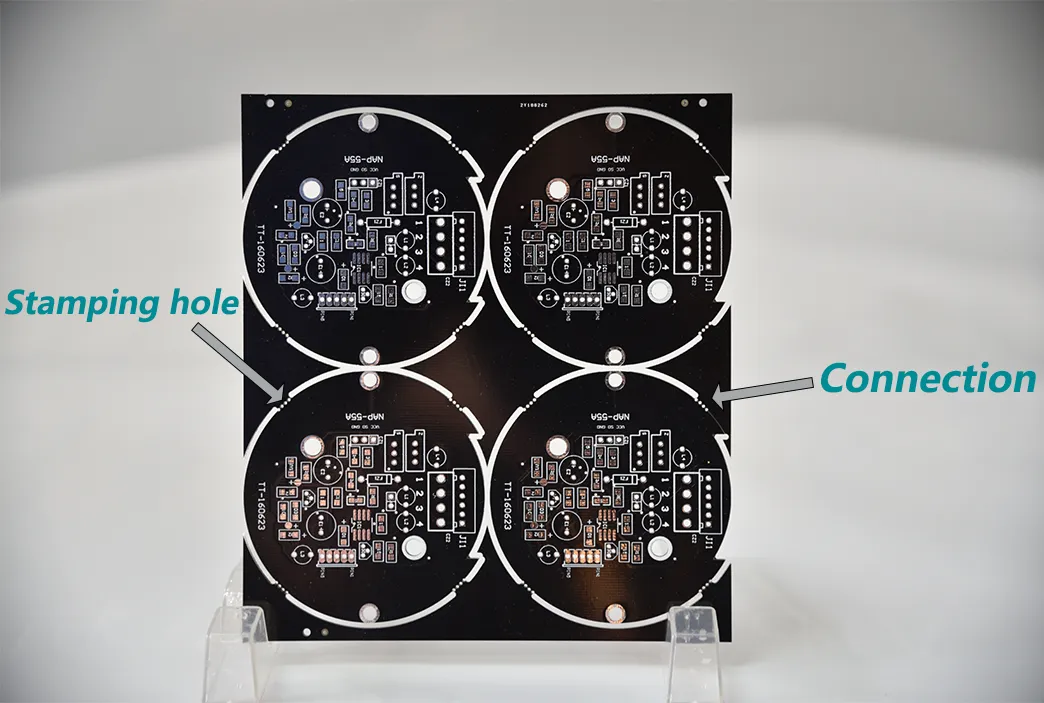 PCB design with strategic mouse bite placement for SMT assembly