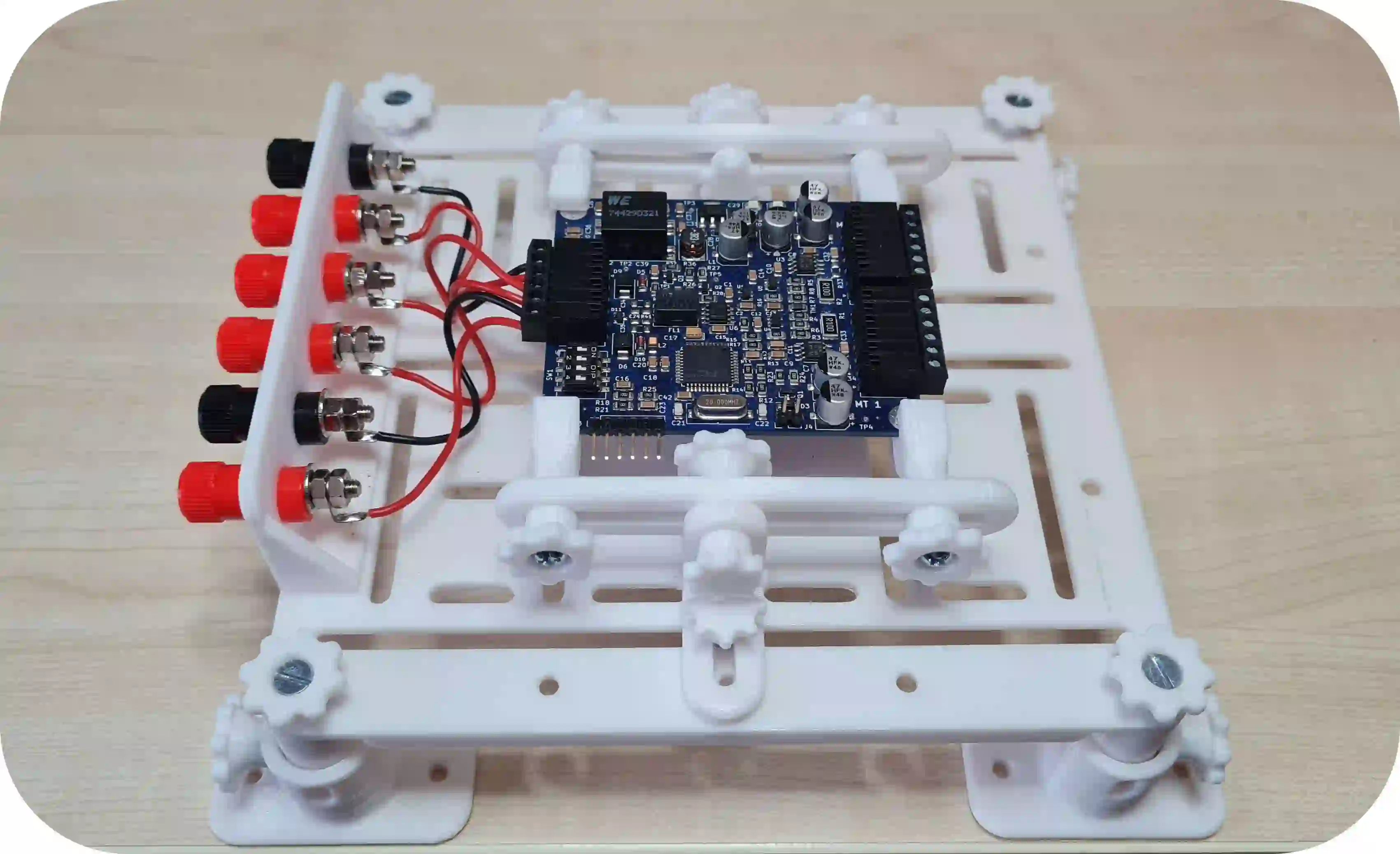 Assembling components on a 3D printed PCB for testing