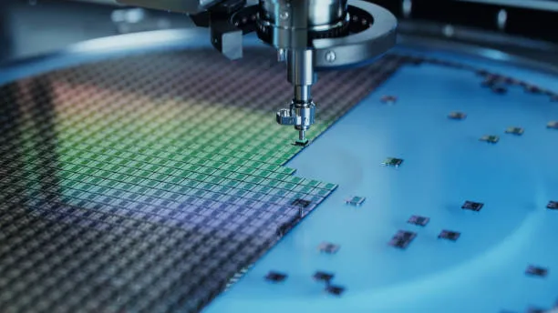 Traditional photolithography setup with photomask for PCB imaging