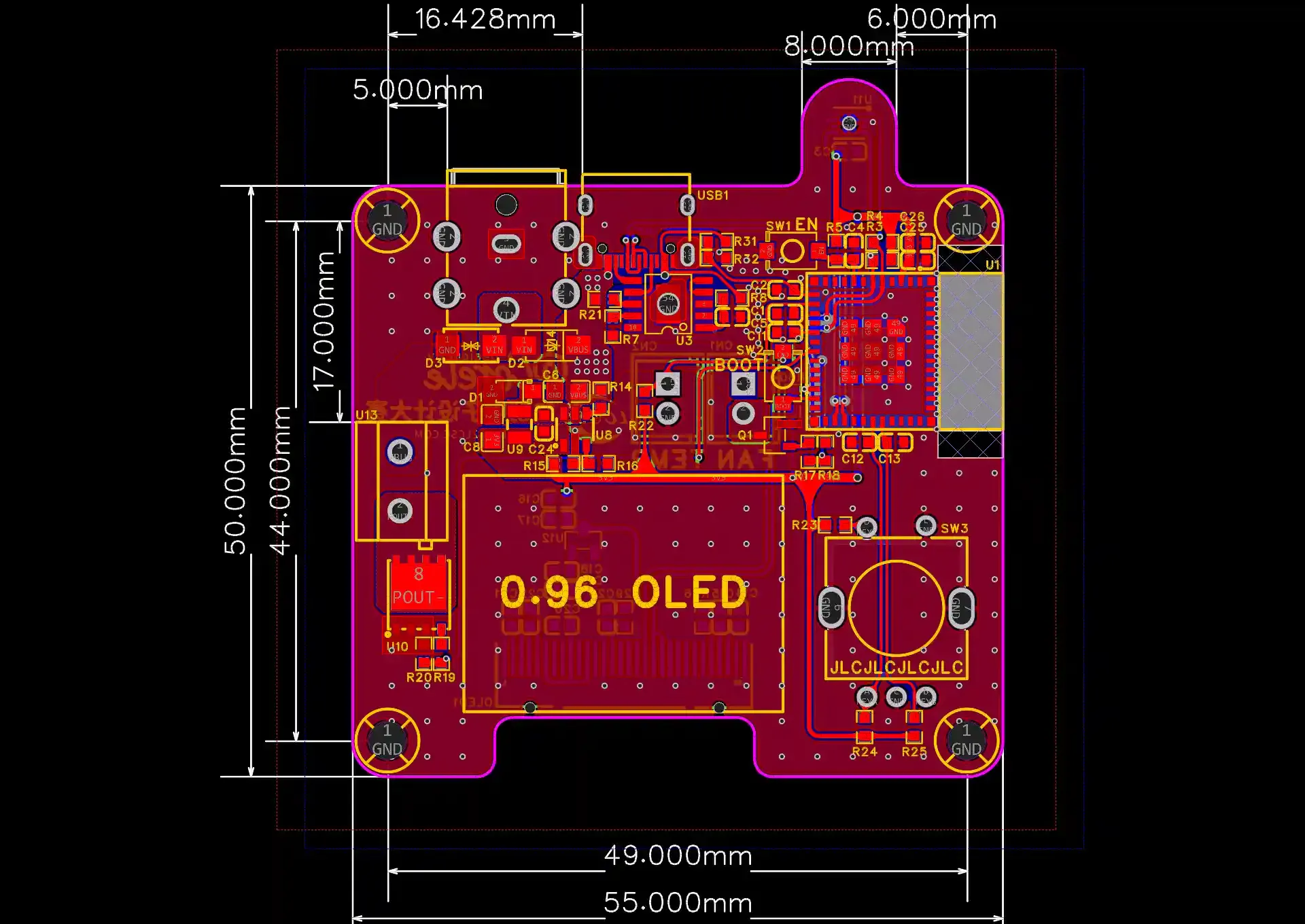Engineer using 3D printer for PCB prototyping