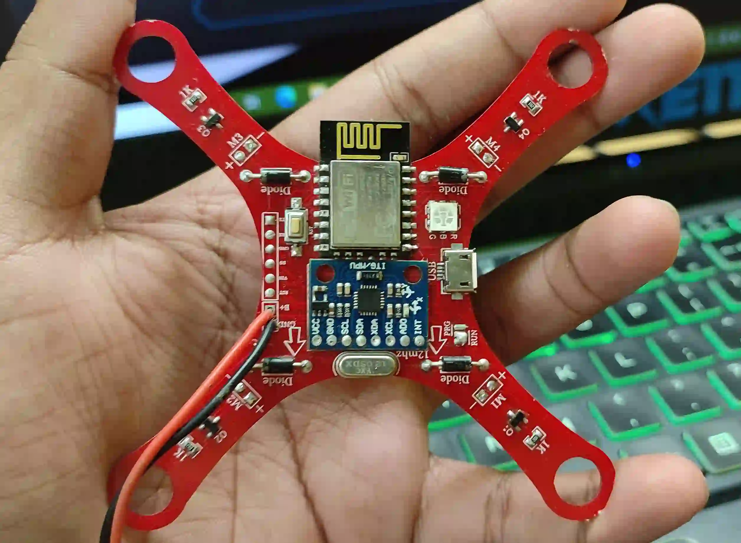 Comparison of standard and miniaturized PCB for drone design