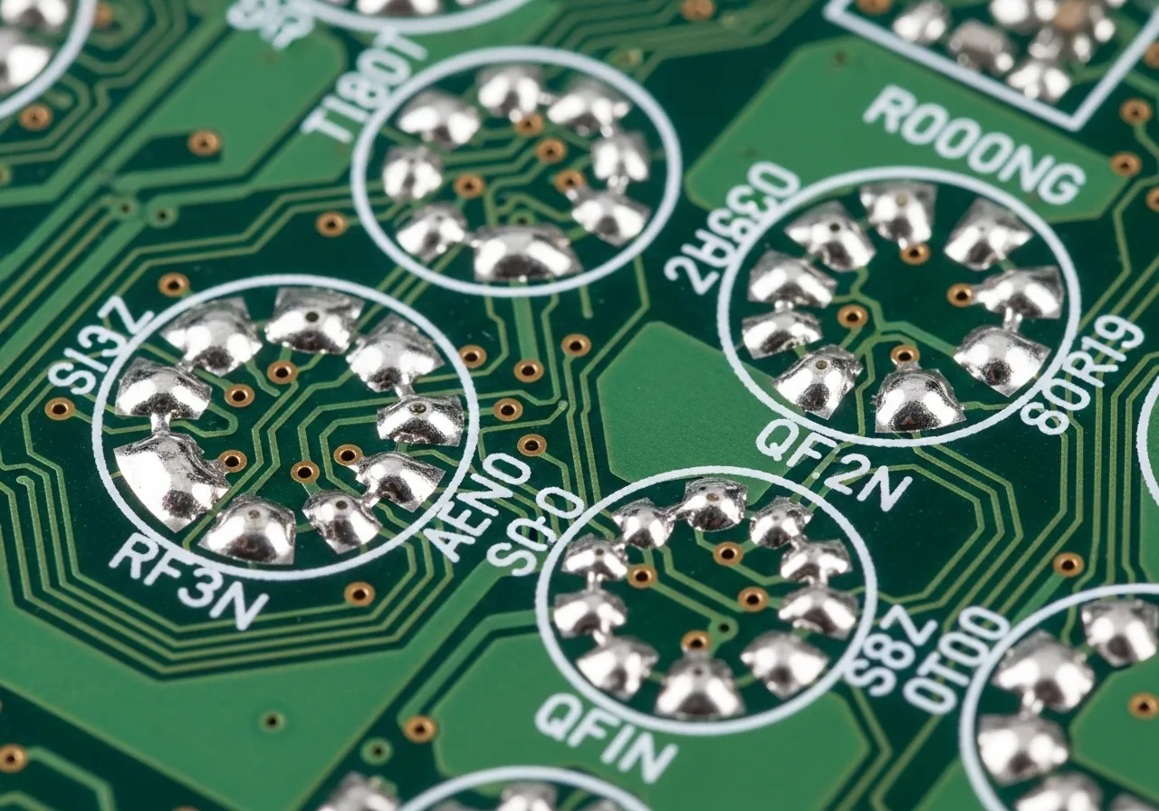Completed PCB with successful via-in-pad soldering.