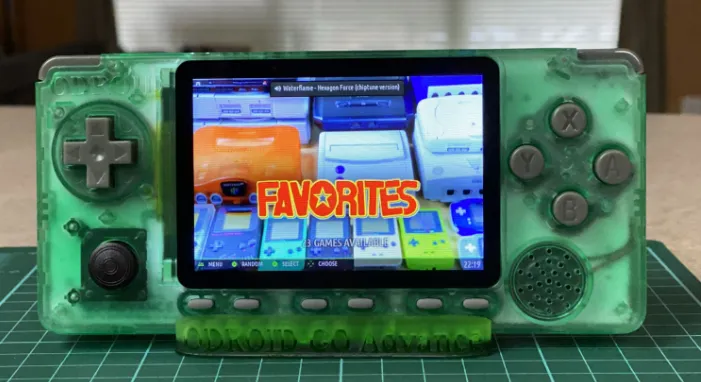 "Completed DIY portable game console built from scratch"