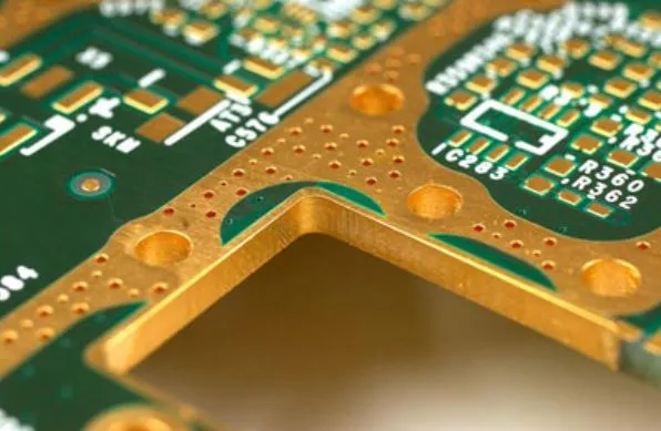 PCB edge plating close-up for high-speed designs