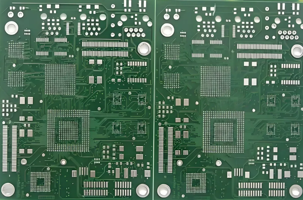 "Immersion Silver PCB finish with reflective coating."