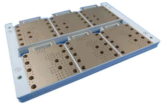 Rogers 4350B laminate for high-frequency PCB applications.