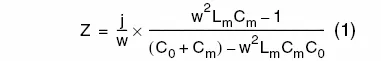 Crystal impedance expression