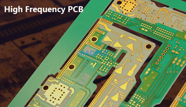 High-frequency PCB designed with Rogers material for advanced applications.