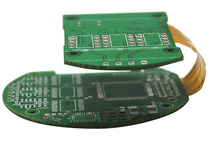 Rigid-flex PCB design for smart watch with labeled sections