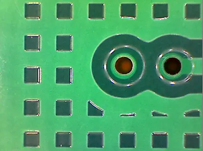 PCB layer with copper thieving for balanced copper distribution in manufacturing