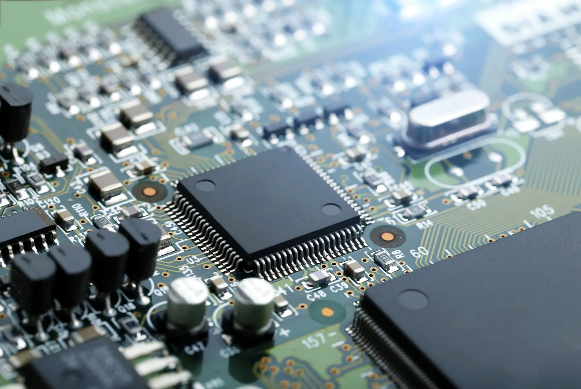 Robotics control PCB with key components for optimal performance