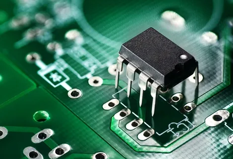 Mixed Technology PCB with SMT and THT components for consumer electronics."