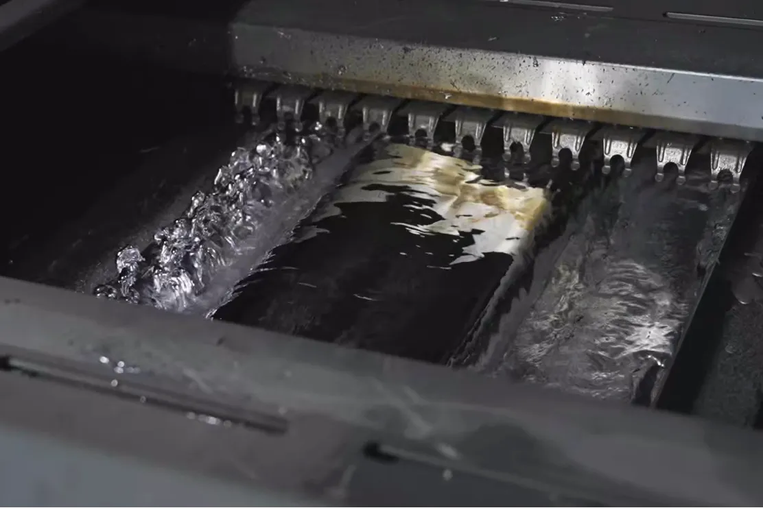 "Wave soldering process for radial lead through-hole assembly."