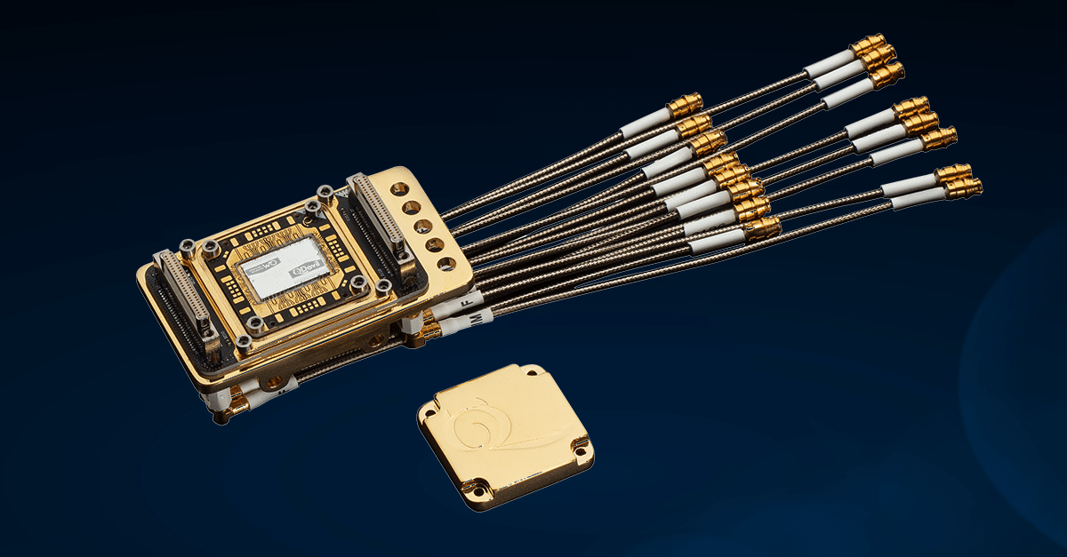 Quantum chip on a high-performance PCB in a cryogenic dilution refrigerator