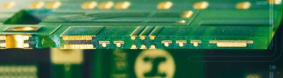 Cross-section of implantable patient monitoring device with PCB for long-term reliability