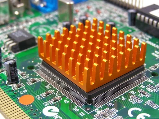 PCB with a heat sink attached for effective heat dissipation