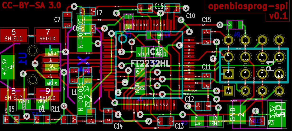 Single-layer PCB layout on CEM-1 with functional blocks and trace routing.