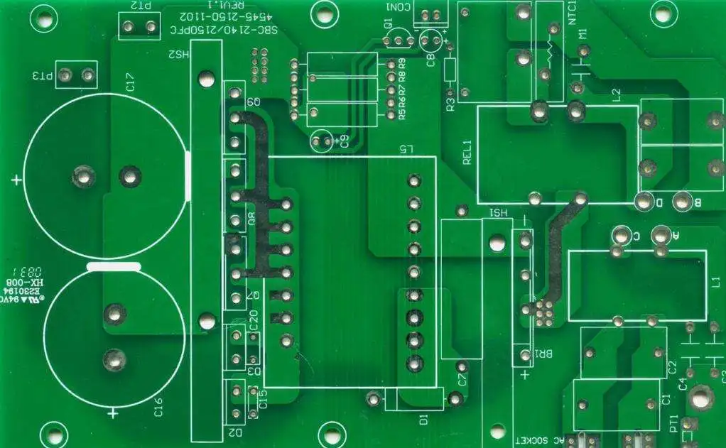 Double-sided PCB with silkscreen on top and bottom layers for hobbyist projects