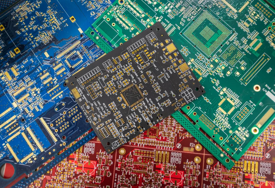 Single-sided PCBs with various solder mask colors for customization.