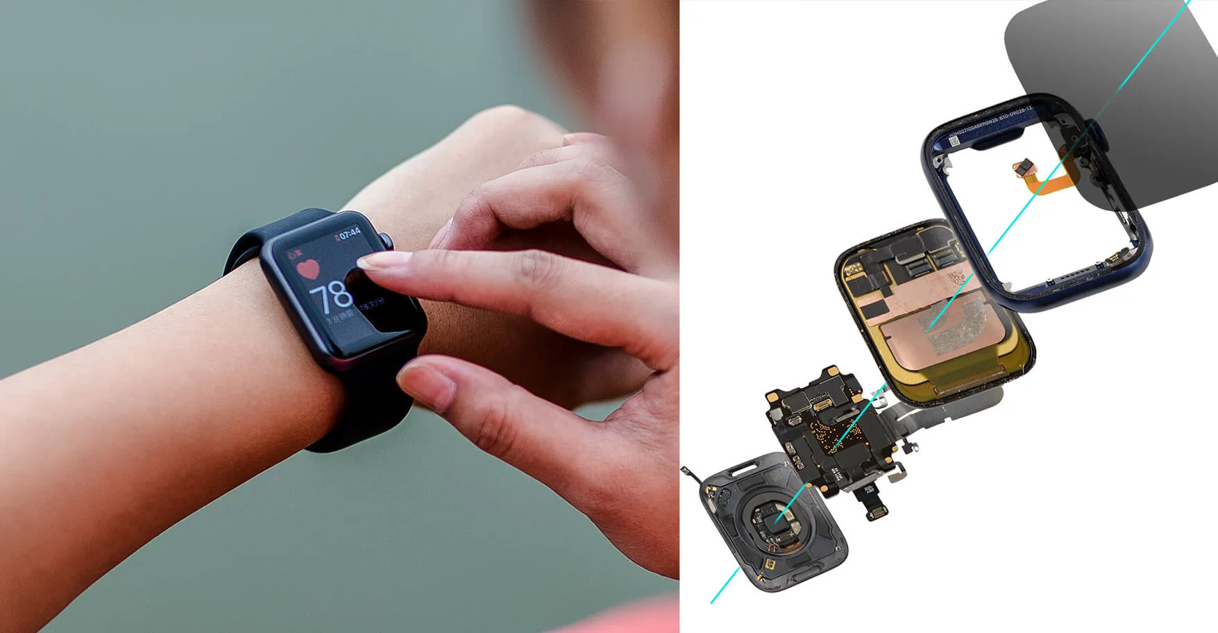 Flex PCB bending in a wearable device under repeated motion