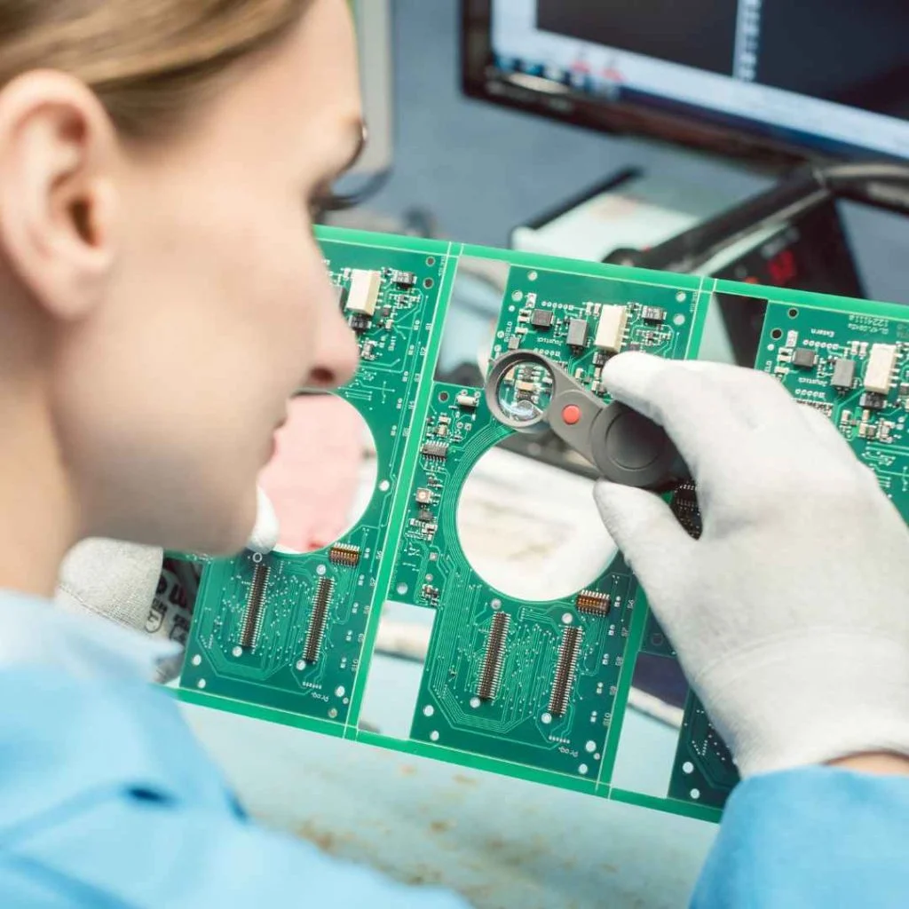 Hobbyist Inspecting PCB or PCBA Markings