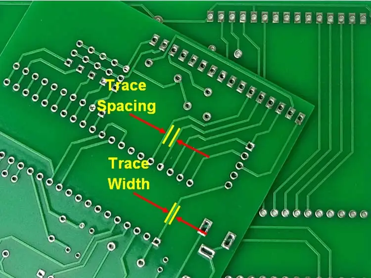 PCB Trace Spacing Illustration
